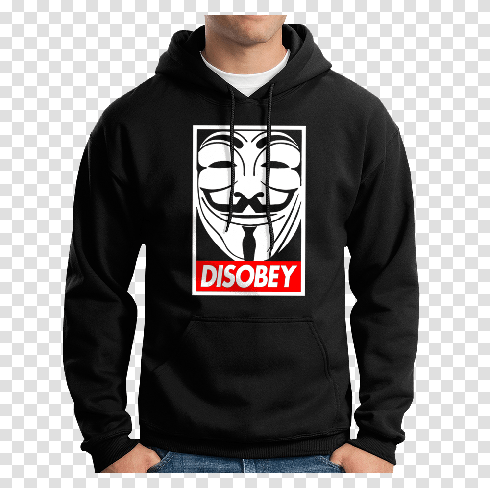 Guy Fawkes Mask Disobey V For Vendetta T Shirt Hoodie Culture, Apparel, Sweatshirt, Sweater Transparent Png