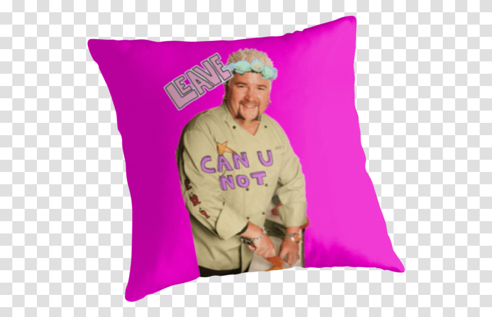 Guy Fieri Cushion, Pillow, Person, Long Sleeve Transparent Png