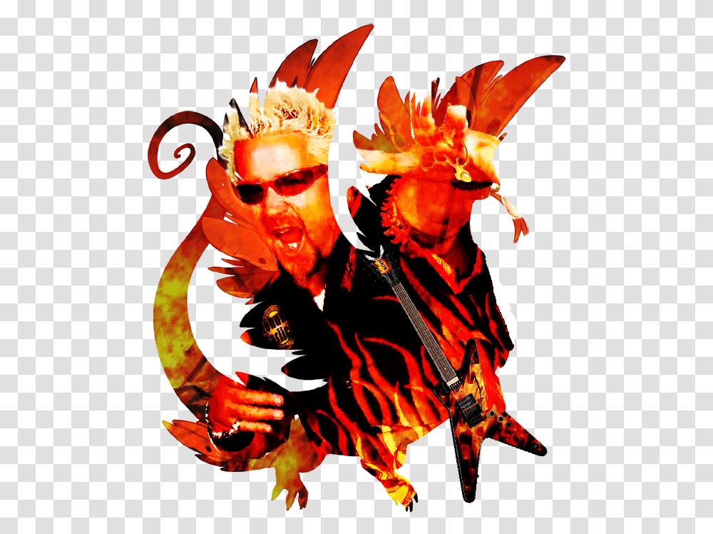Guy Fieri Dragons Portable Network Graphics, Sunglasses, Person, Fire, Flame Transparent Png