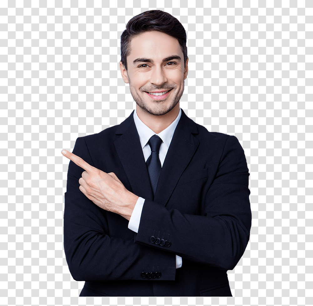 Guy In Stock Market, Suit, Overcoat, Tie Transparent Png