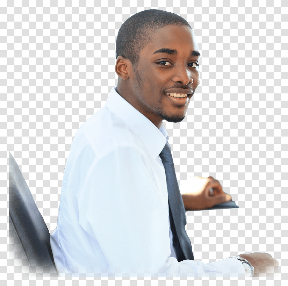 Guy On Chair In Office Sitting, Apparel, Shirt, Person Transparent Png