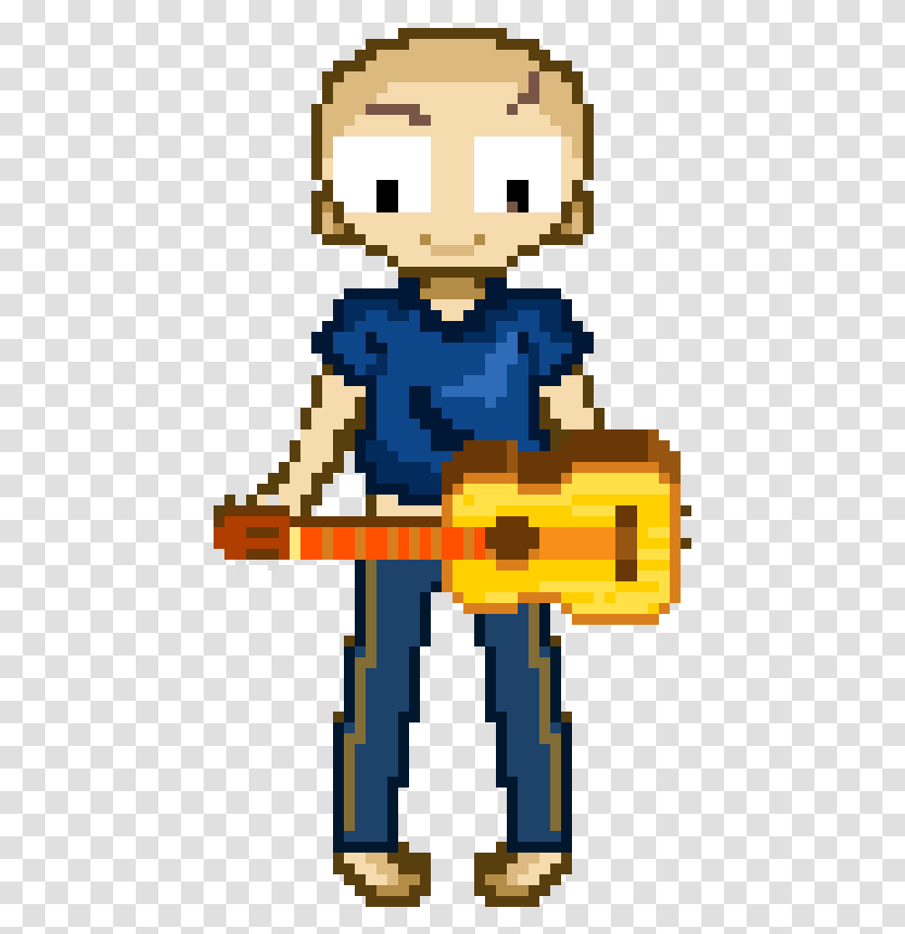 Guy Playing Banjo Pixel Art Minecraft Gif, Rug, Outdoors, Cross Transparent Png