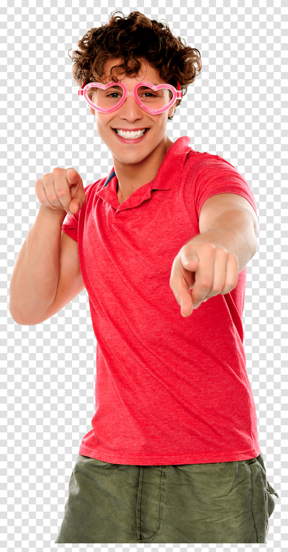 Guy Pointing Guys In Heart Glasses Transparent Png