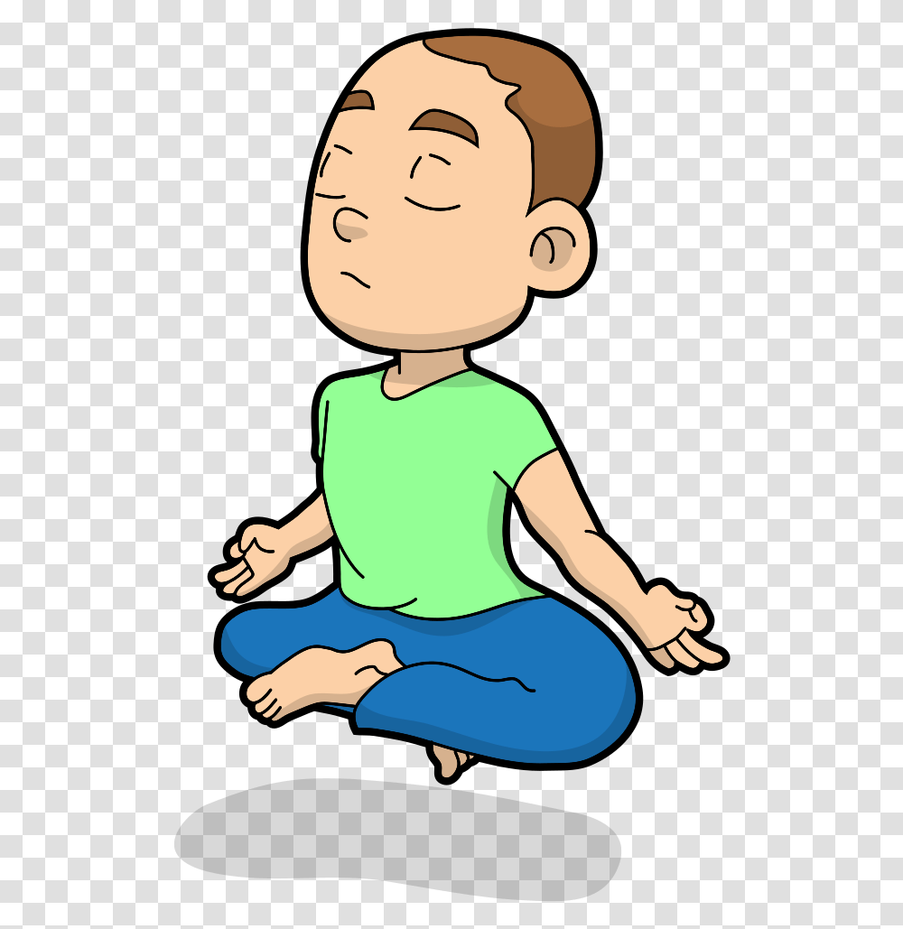 Guy Sitting Floating Guy Meditating, Person, Human, Kneeling, Working Out Transparent Png