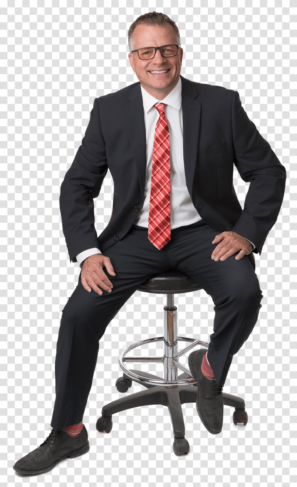 Guy Sitting In A Suit, Tie, Overcoat, Furniture Transparent Png
