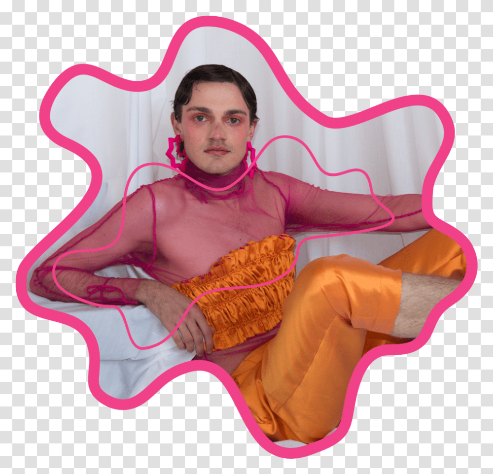 Guy Sitting Sitting, Furniture, Person, Costume Transparent Png