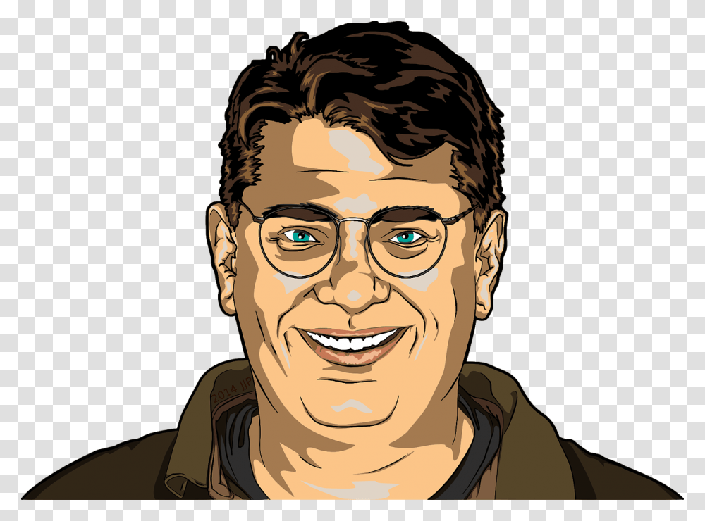 Guy Smiling With Glasses, Face, Person, Human, Head Transparent Png