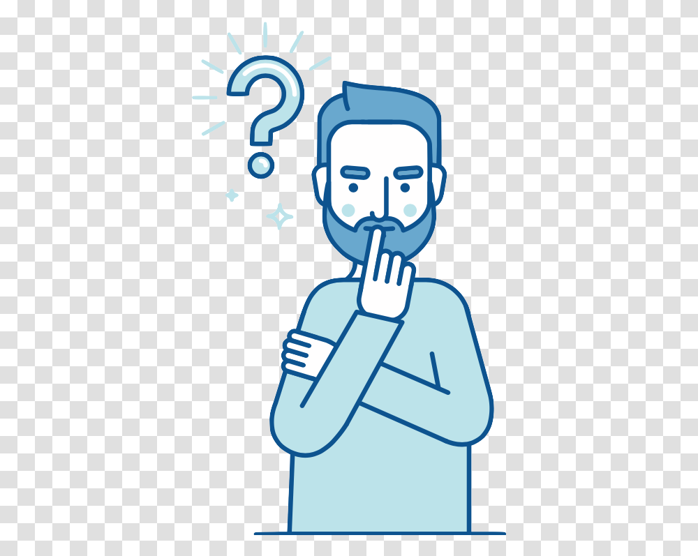 Guy Thinking Illustration Question Mark Idea Icon, Nurse Transparent Png
