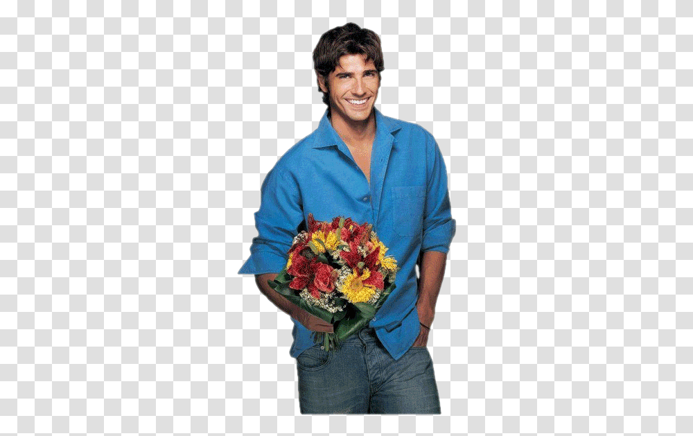 Guy With Flowers Official Psds Man Giving Flowers Gif, Person, Plant, Flower Bouquet, Flower Arrangement Transparent Png