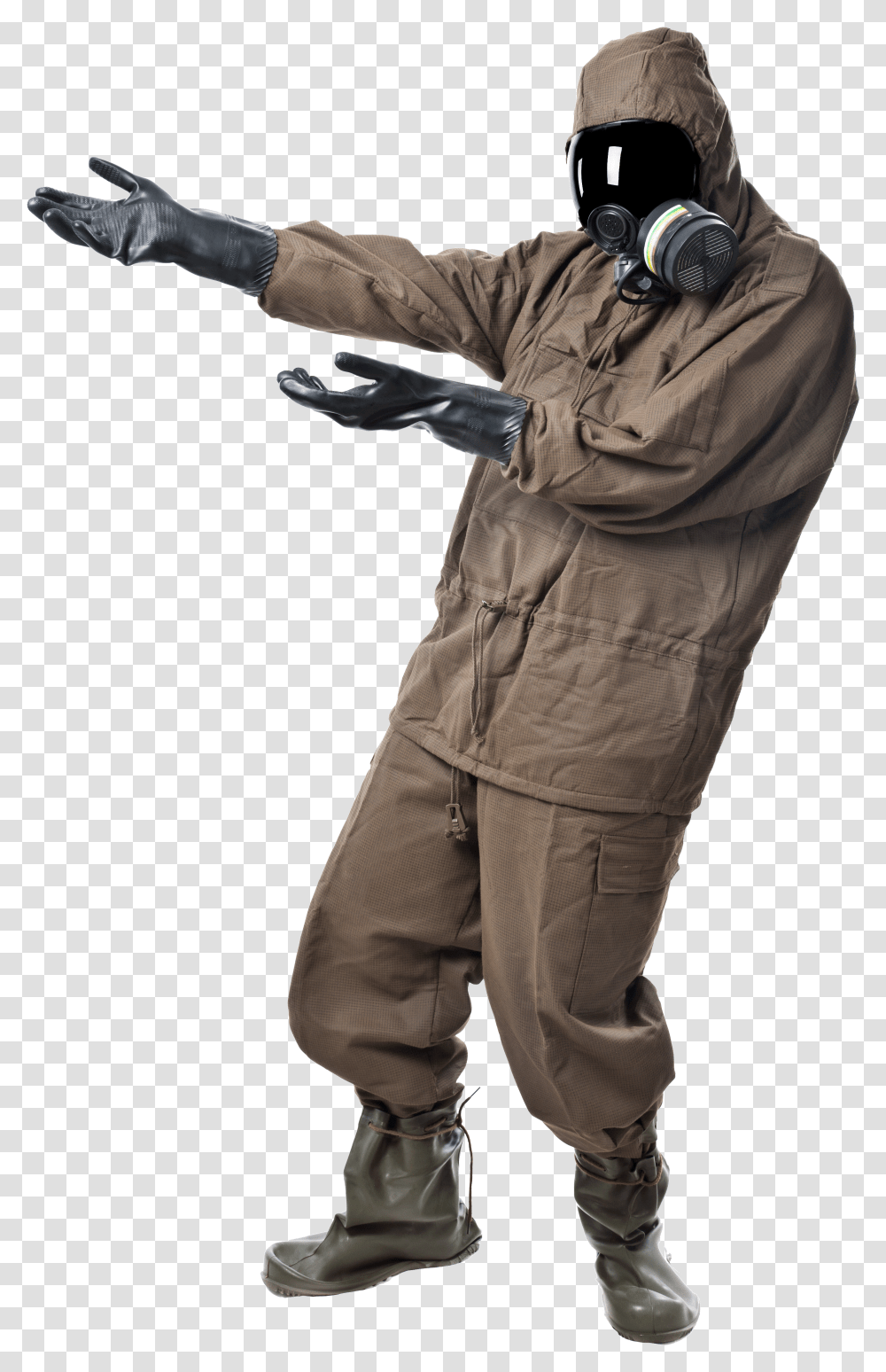 Guy With Gas Mask, Person, Coat, Overcoat Transparent Png