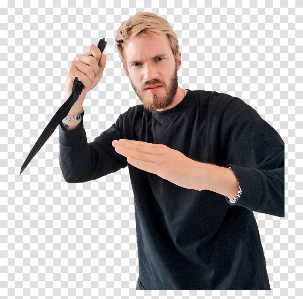 Guy With Gun Creepy Guy With Knife, Person, Finger, Sleeve Transparent Png