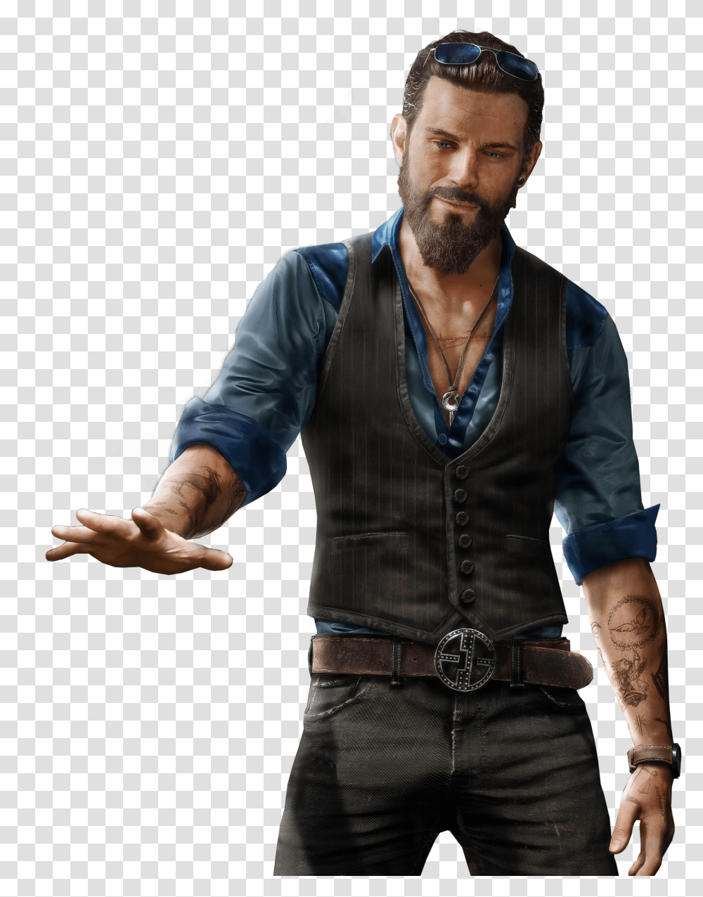Guy With Gun Far Cry 5 John Seed, Person, Skin, Man, Sleeve Transparent Png