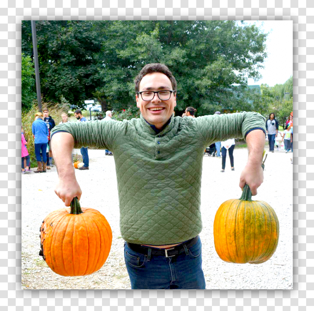 Guy With Pumpkins, Person, Plant, Vegetable, Food Transparent Png