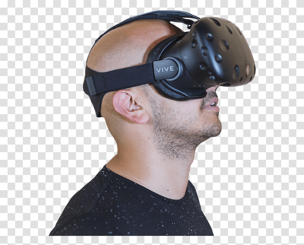 Guy With Vr Headset, Person, Human, Goggles, Accessories Transparent Png