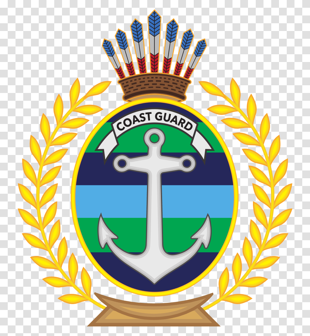 Guyana Defence Force Coast Guard Emblem, Logo, Trademark, Hook Transparent Png