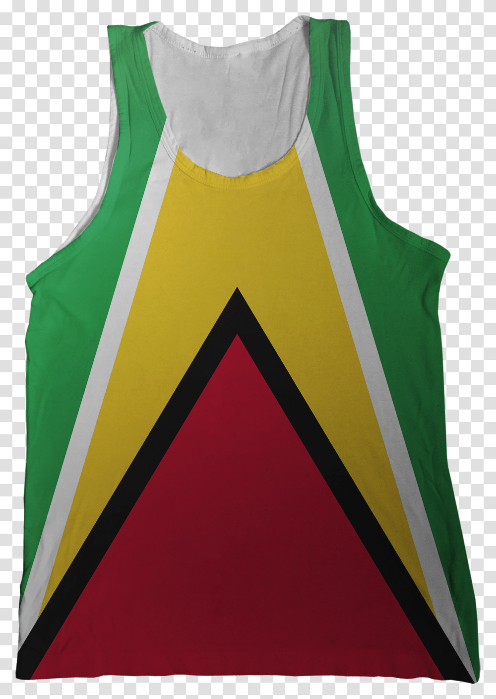 Guyana Flag Tank Top, Apparel, Triangle, Bib Transparent Png