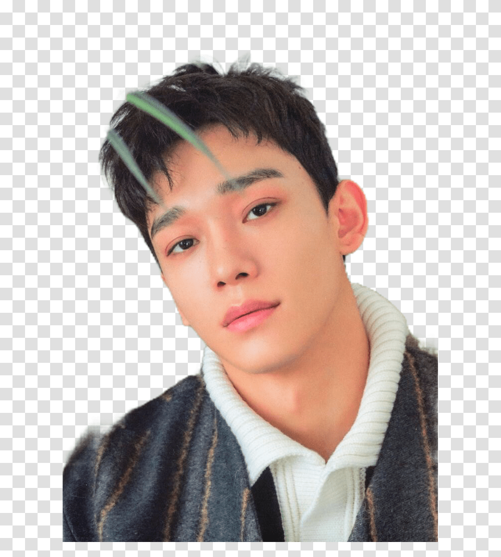 Guys With Black Hair And Grey Eyes Clipart Image Library Kim Jong Dae Eyebrow, Face, Person, Smile Transparent Png