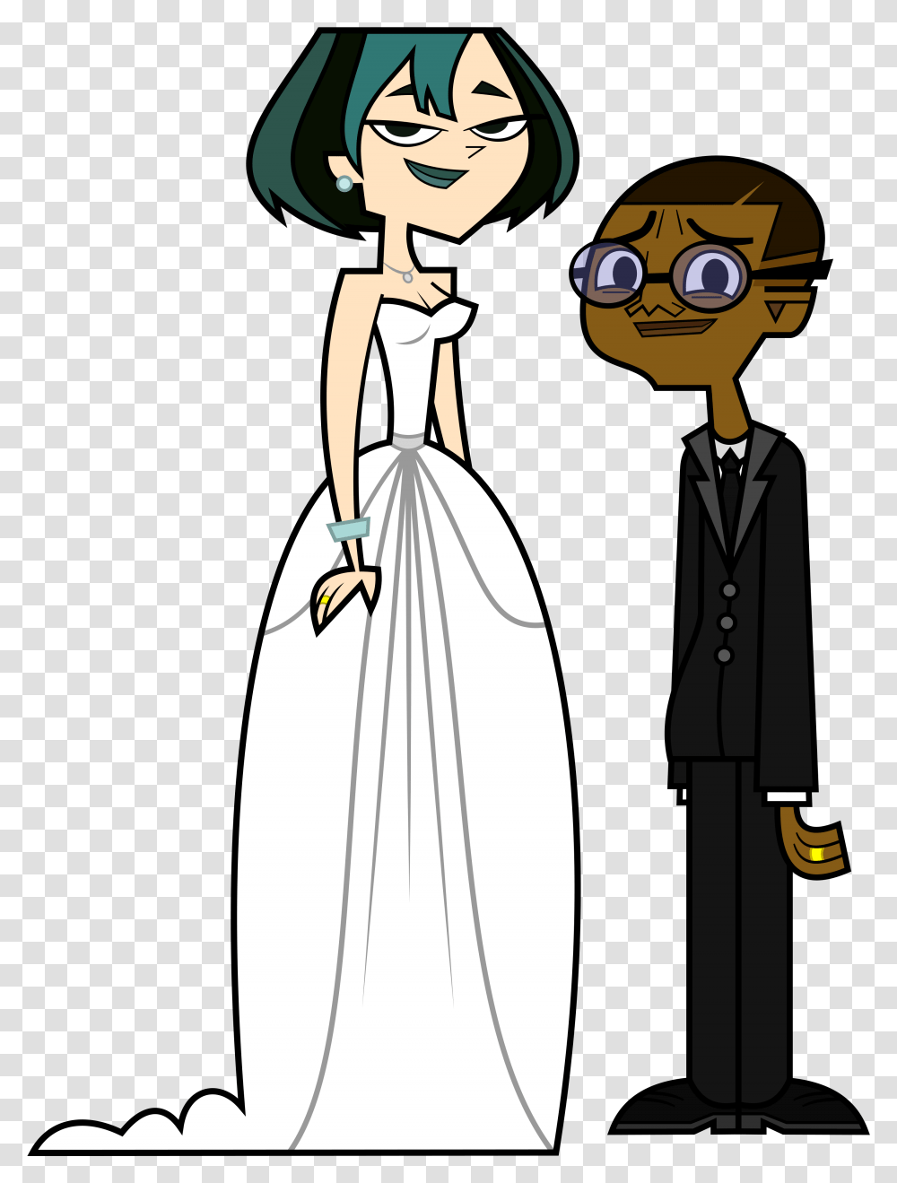 Gwemeron Wedding By Terrance Hearts Art Total Drama Island Gwen, Performer, Costume, Face Transparent Png
