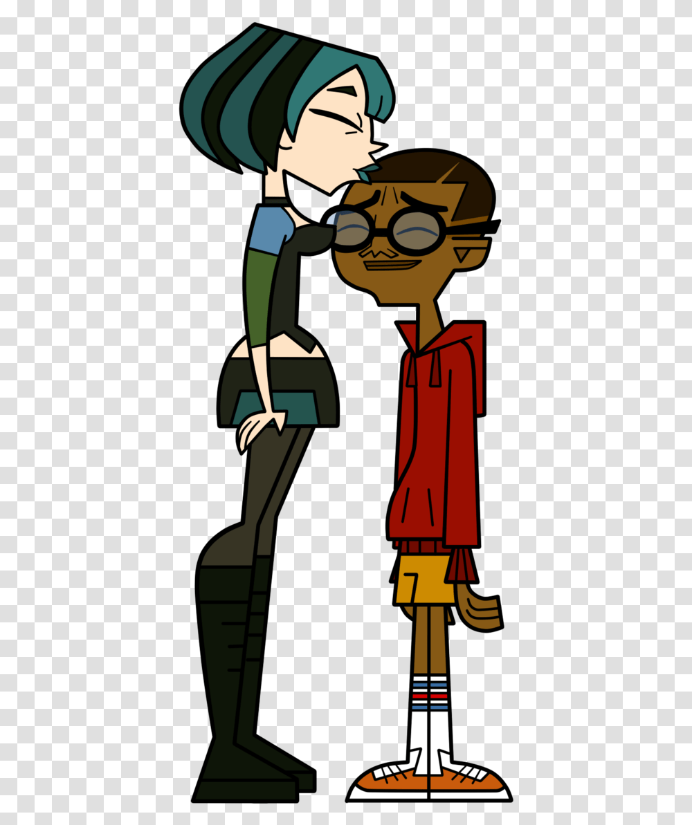 Gwen Kissing Cameron By Terrance Hearts Total Drama Cameron, Clothing, Sleeve, Hand, Duel Transparent Png