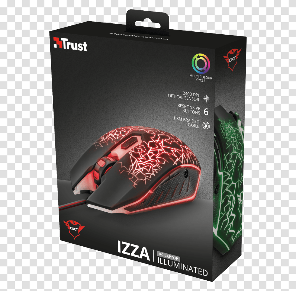 Gxt 105 Izza Illuminated Gaming Mouse Trust Gxt, Computer, Electronics, Helmet Transparent Png