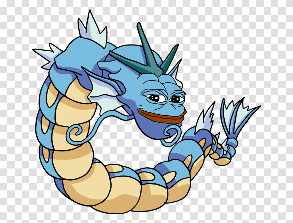 Gyarados Pepe Image Blue Dragon Pokemon Transparent Png