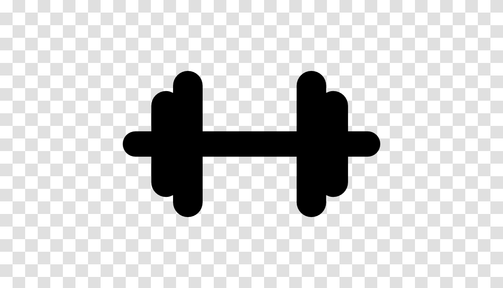 Gym Dumbbell Black Silhouette, Stencil, Hammer, Tool Transparent Png
