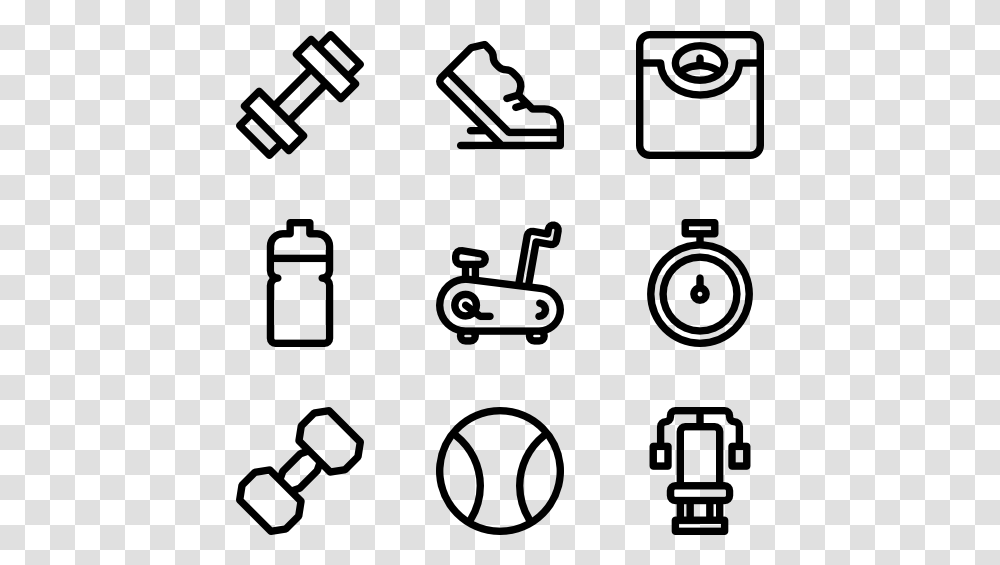 Gym Equipment Clipart Black And White, Gray, World Of Warcraft Transparent Png