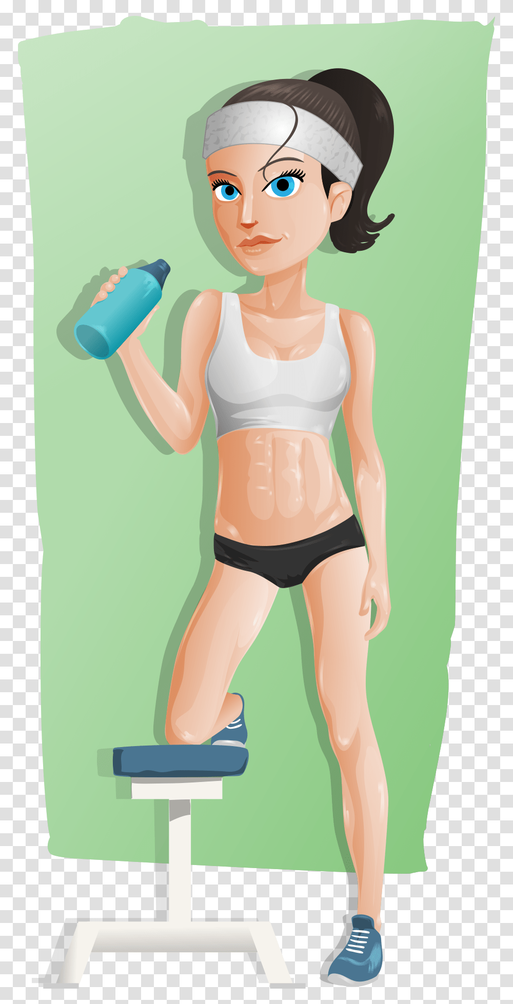 Gym Girl Cartoon, Person, Human, Fitness, Working Out Transparent Png