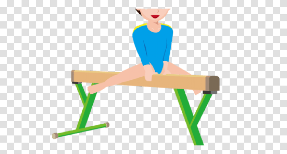 Gymnast Clipart Cartoon, Acrobatic, Balance Beam, Gymnastics, Sport Transparent Png