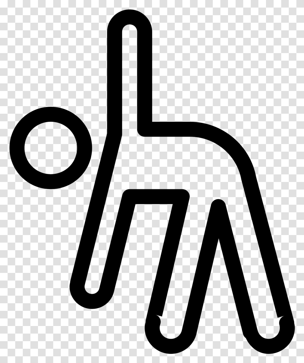 Gymnast Clipart Flexibility Gymnastics Stick Figure Bending Over, Gray, World Of Warcraft Transparent Png