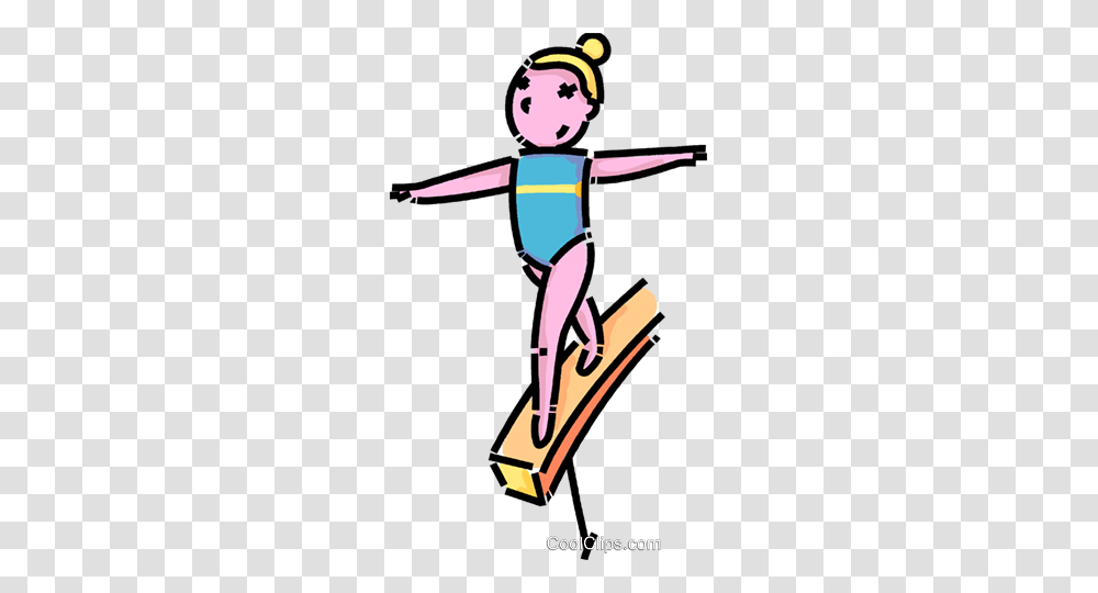 Gymnast On The Balance Beam Royalty Free Vector Clip Art, Leisure Activities, Gymnastics, Sport, Acrobatic Transparent Png