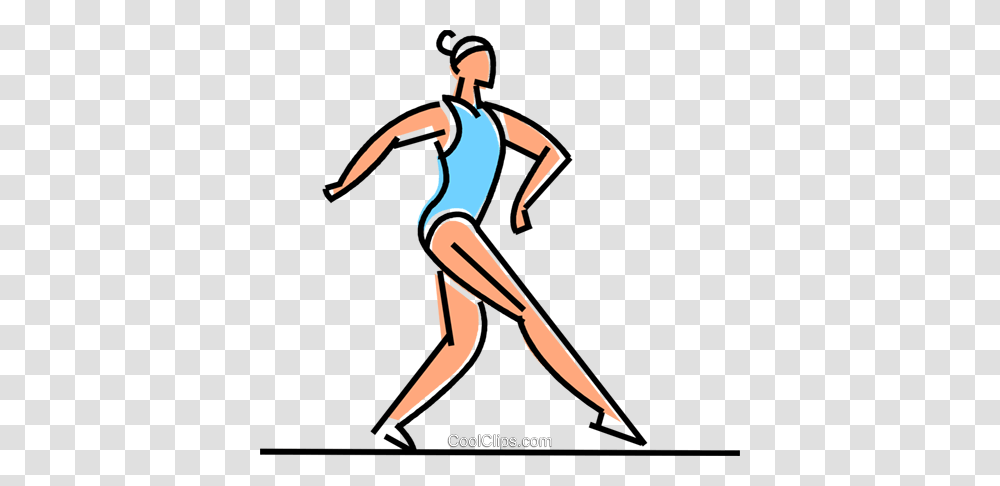 Gymnast Performing On The Balance Beam Royalty Free Vector Clip, Blonde, Woman, Girl, Teen Transparent Png