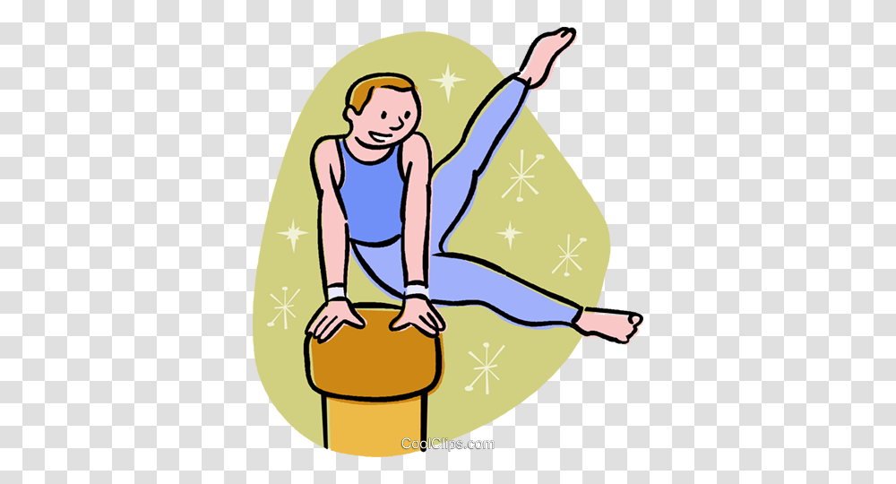 Gymnast Performing On The Pommel Horse Royalty Free Vector Clip, Sport, Sports, Working Out, Exercise Transparent Png