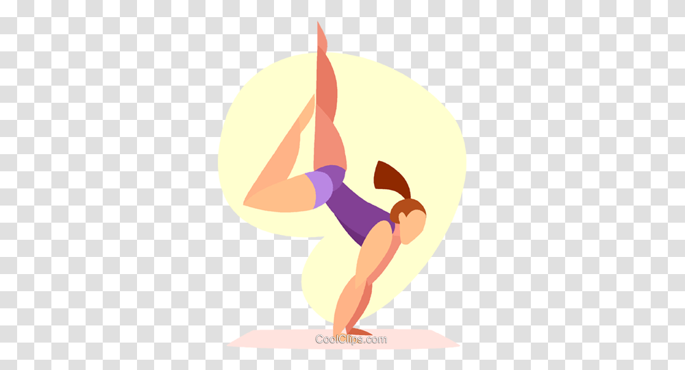 Gymnast Performing The Floor Routine Royalty Free Vector Clip Art, Face, Heart Transparent Png