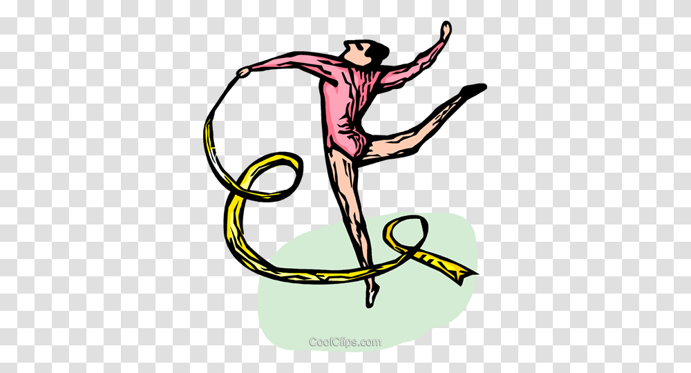 Gymnast Performing The Floor Routine Royalty Free Vector Clip Art, Leisure Activities, Bird, Animal, Acrobatic Transparent Png