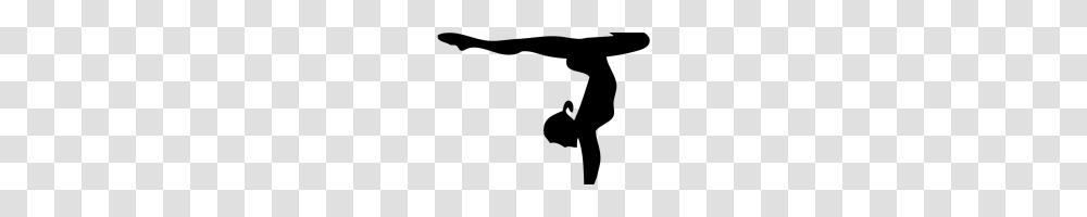 Gymnast Silhouette Clip Art Gymnast Handstand Silhouette, Gray, World Of Warcraft Transparent Png