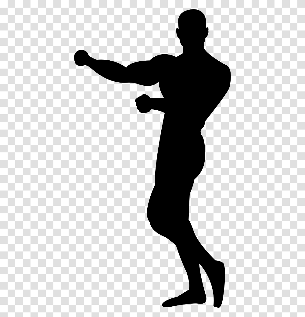 Gymnast Silhouette Showing Muscles Proteina Con Creatina Tnt, Person, Human, Kneeling, Photography Transparent Png