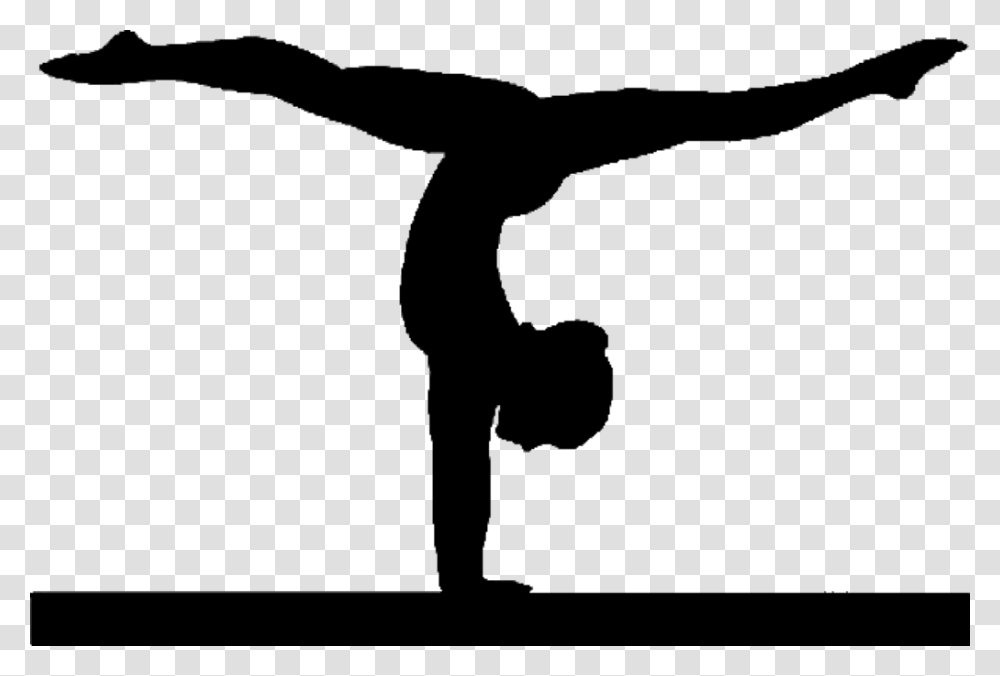 Gymnastics Black And Background Gymnast Silhouette, Acrobatic, Sport, Sports, Leisure Activities Transparent Png