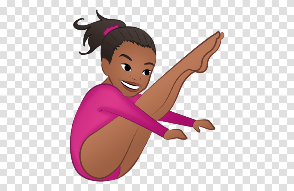 Gymnastics Emoji Girl, Female, Face, Toy, Smile Transparent Png