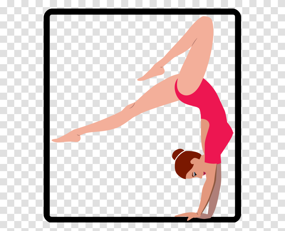 Gymnastics Physical Fitness Line Art Silhouette Cartoon Free, Person, Human, Acrobatic, Sport Transparent Png