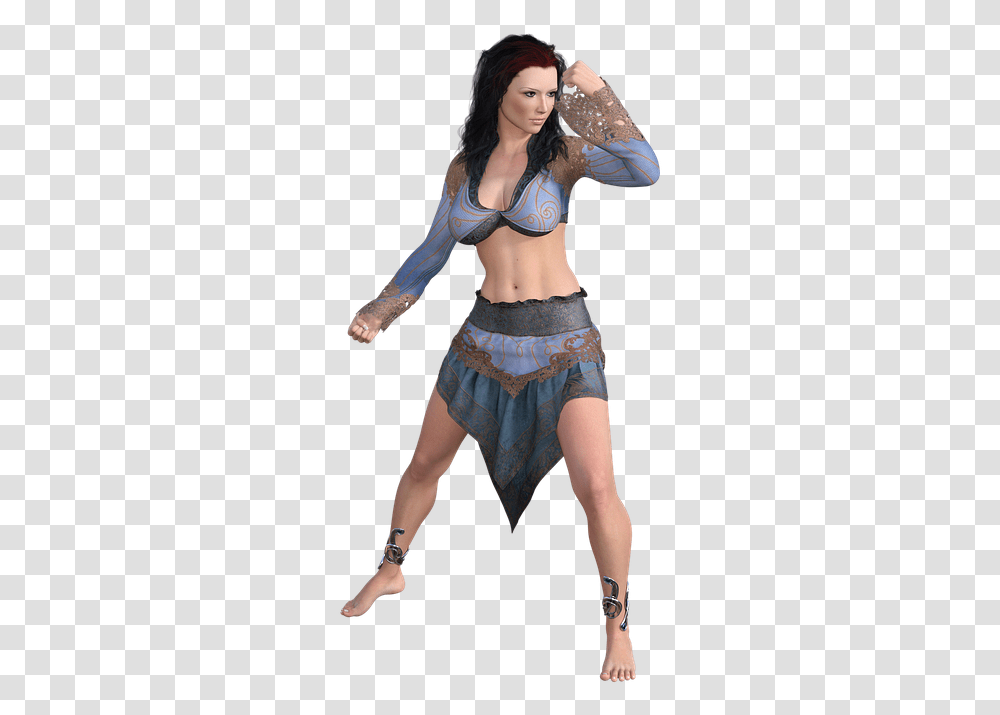 Gypsy Fight Cgi Women Model 3d Girl, Female, Person, Skirt Transparent Png