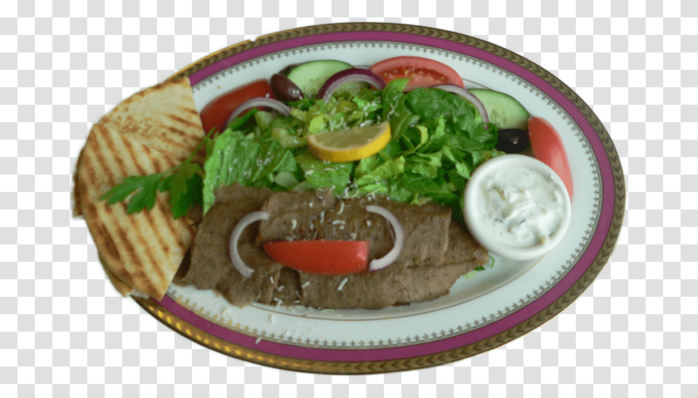 Gyros Salad Fast Food, Dish, Meal, Platter, Egg Transparent Png