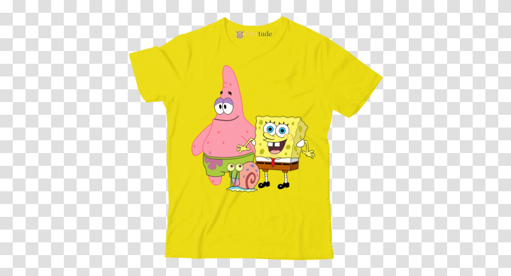H 750 Yellow Spongebob, Apparel, T-Shirt, Sweets Transparent Png