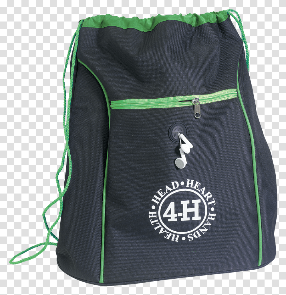 H Cinch Bag With Mp3 Pocket, Backpack Transparent Png