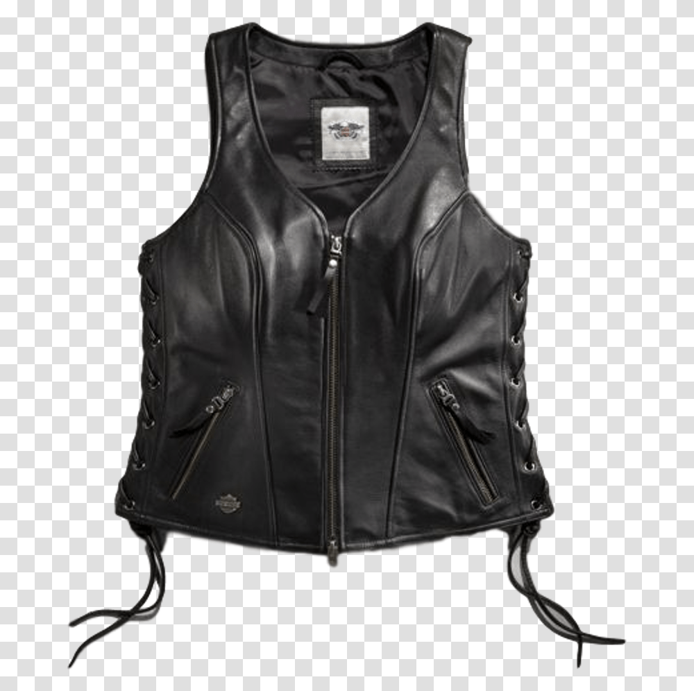 H D Women's Avenue Leather Vest Waistcoat, Apparel, Lifejacket Transparent Png