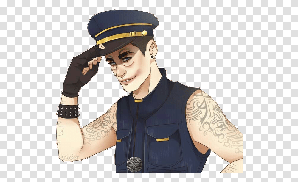 H20delirious Jonathandennis Police Tattoo, Person, Human, Skin Transparent Png
