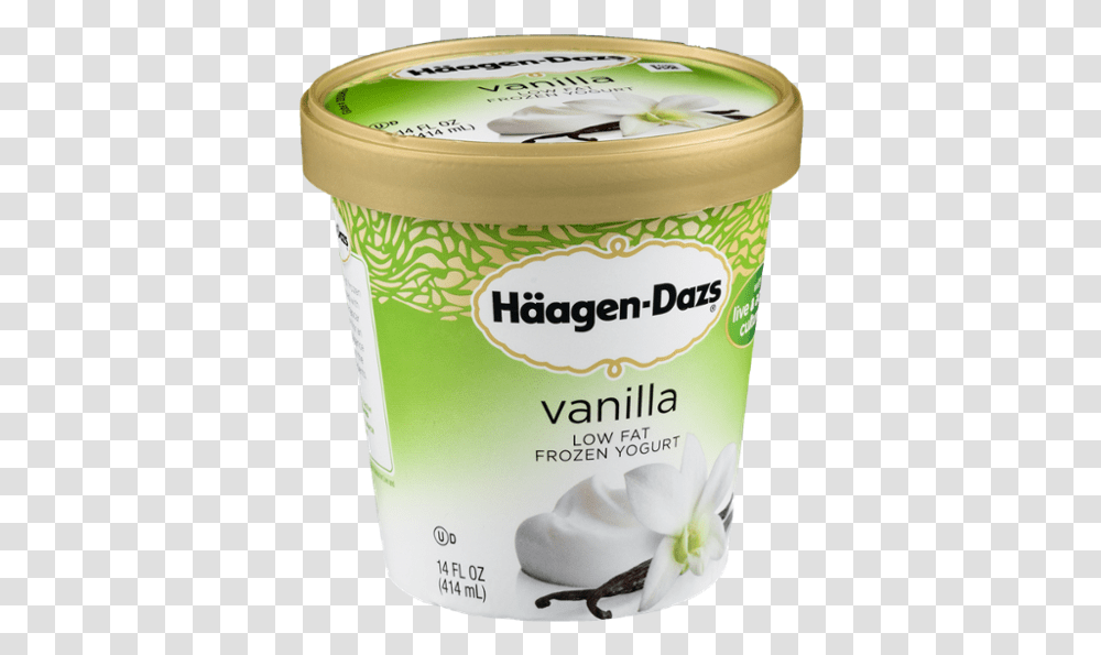 Haagen Dazs Vanilla Ice Cream With Hershey's Chunks, Dessert, Food, Yogurt, Creme Transparent Png