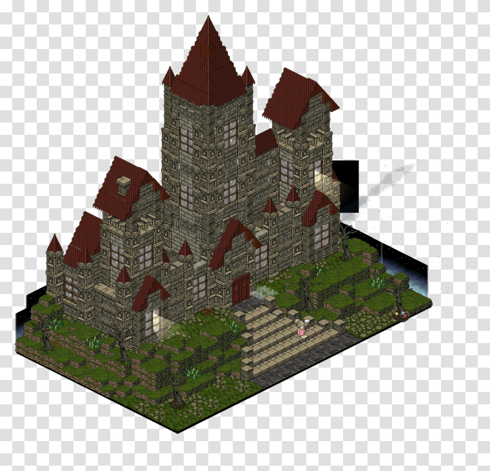 Habbo Haunted House Castle Building Habbo House Interior, Electronics, Birthday Cake, Food, Electronic Chip Transparent Png