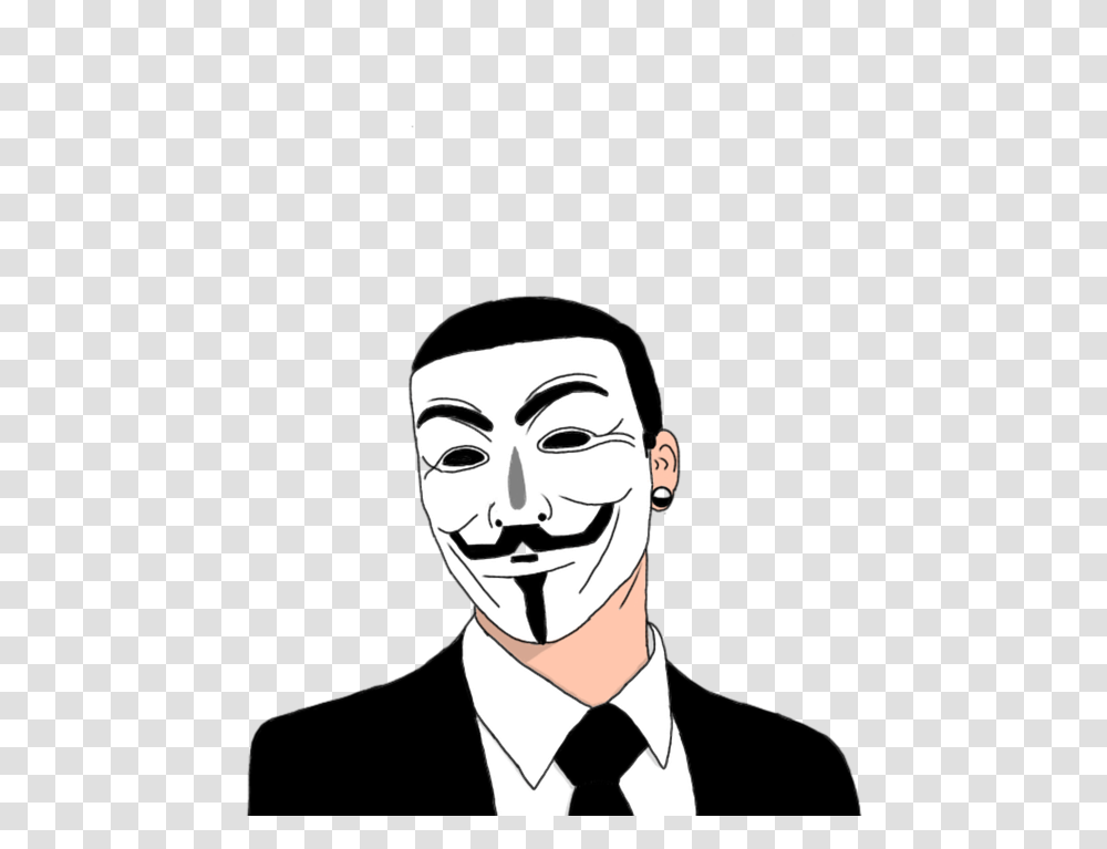 Hacker Anonymous Hacker, Face, Person, Stencil, Logo Transparent Png