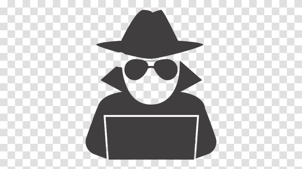Hacker Clipart, Sunglasses, Hat, Stencil Transparent Png